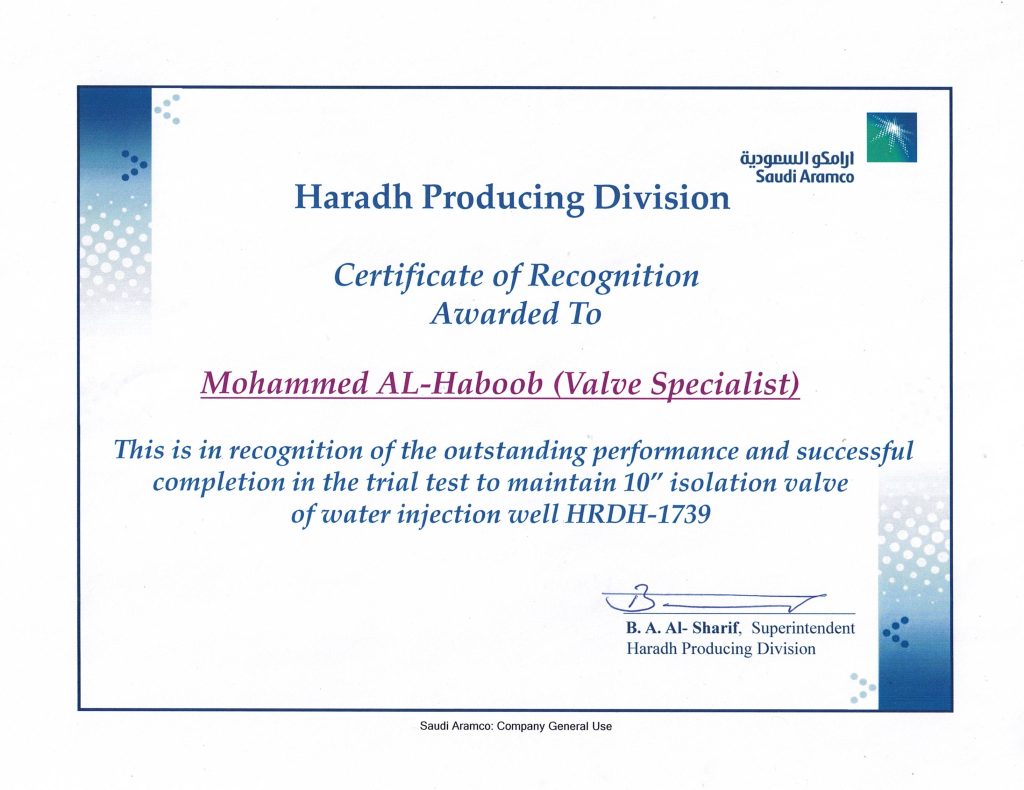 HARADH PRODUCING DIVISION